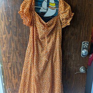 Shein boho orange and white summer dress